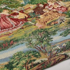 SALOME MULTI COLOR FLORAL SCENIC GARDEN CHENILLE WOVEN JACQUARD FABRIC FRENCH