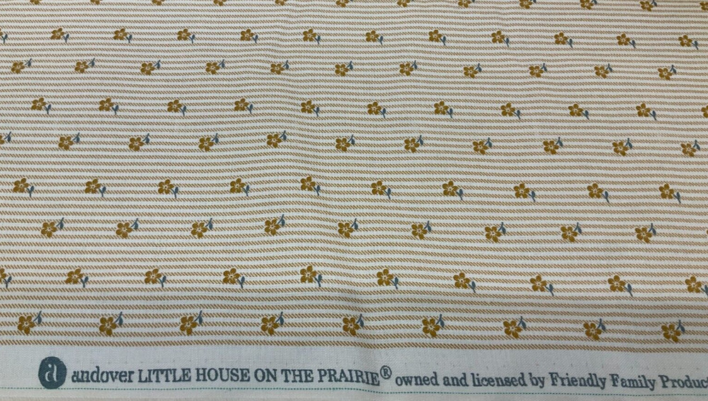 ANDOVER FABRICS- LITTLE HOUSE ON THE PRAIRIE #7956-GOLD – BY THE YARD