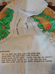 Spring Mills Christmas Angel Pillow Project Panels, Pattern 7568, VTG 1986