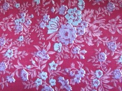 Vintage burgundy Foral Wamsutta For Gunne Sax Cotton Fabric fabric 6.5 m x 112cm