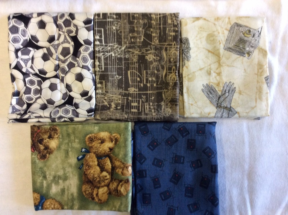 FAT QUARTER BUNDLE OF 5-100% COTTON – F254