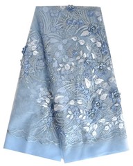 SanVera17 African Lace Fabric (Blue) 5 Yards