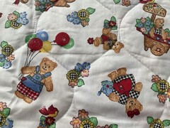 Fabric Cute Teddy bears Quilted Fabric By Spring Industries 44”x 35”