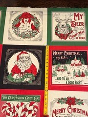 MODA Holiday Cheer 9 blocks per yard 100% cotton fabric panel 36 x 44 retro look