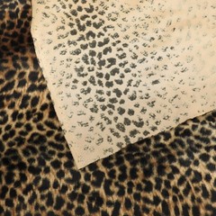 Leopard Cheetah Animal Print Faux Fur Fabric Velboa 2 Piece Craft Lot Irregular