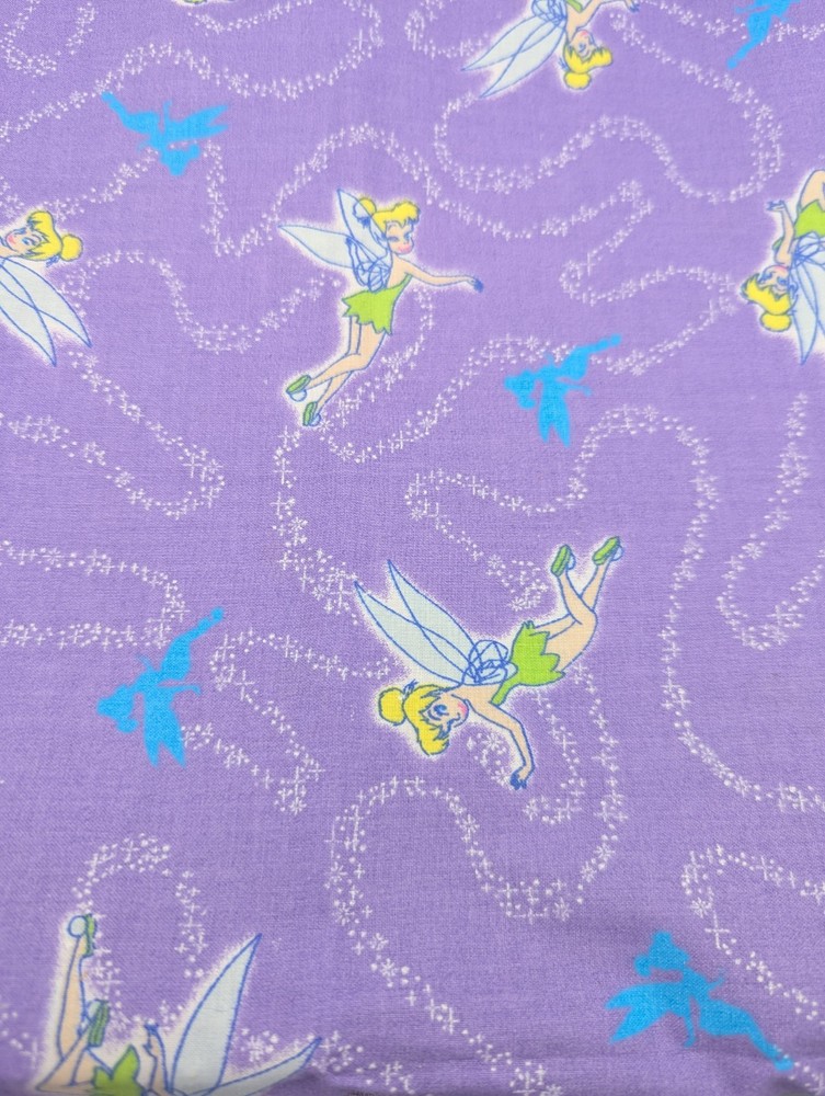 Disney Tinker Bell Fabric Purple Classic Almost 3 Yards 102″X44″