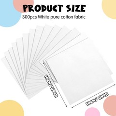 300 Pcs 4 X 4 Inches Cotton Fabric Squares Precut Quilting Fabric Bundles Solid