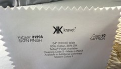 Kravet Couture fabric sample “Weaves / Modern Colors Vol. II” Saffron colorway