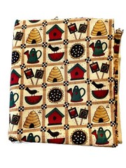 4 Pack Cotton Fabric Baby Theme Bear Giraffe Garden Sunflower Quilt Blanket Gift