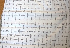 RARE Simon Chang Denim Fabric YARDAGE 6 Yards Designer 60″ x 284″ Cream Material