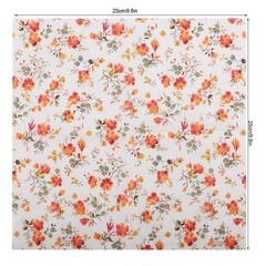 7 PCS Orange Cotton Fabric Bundles Soft Quilting Squares Patchwork Craft DIY