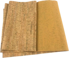 Thin Cork Fabric by the Yard Eco-Friendly Faux Leather Embellished Craft Fabric