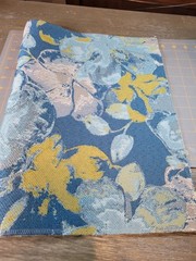Blue & Gold Upholstery Fabric Bundle Light to Medium Weight Sewing Destash