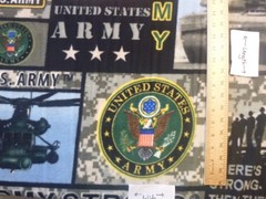 Fleece Fabric – US Army Camo Fleece (60″ Wide x 36 ” long)