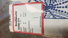 brunschwig fils fabric 100% Acrylic Fabric Sample-“Del Lago”-marine-28″×35″-L241