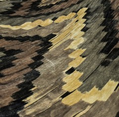Beige, Brown, Gray & Black Chevron Digital Printed Velvet Fabric By The Yard