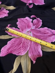 Harriet Sawyer For Euro American Text Corp Fabric Black Pink Lilly 161x 116”