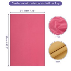 PU Faux Leather Fabric 1 Yards Synthetic Leather Material Rose Red