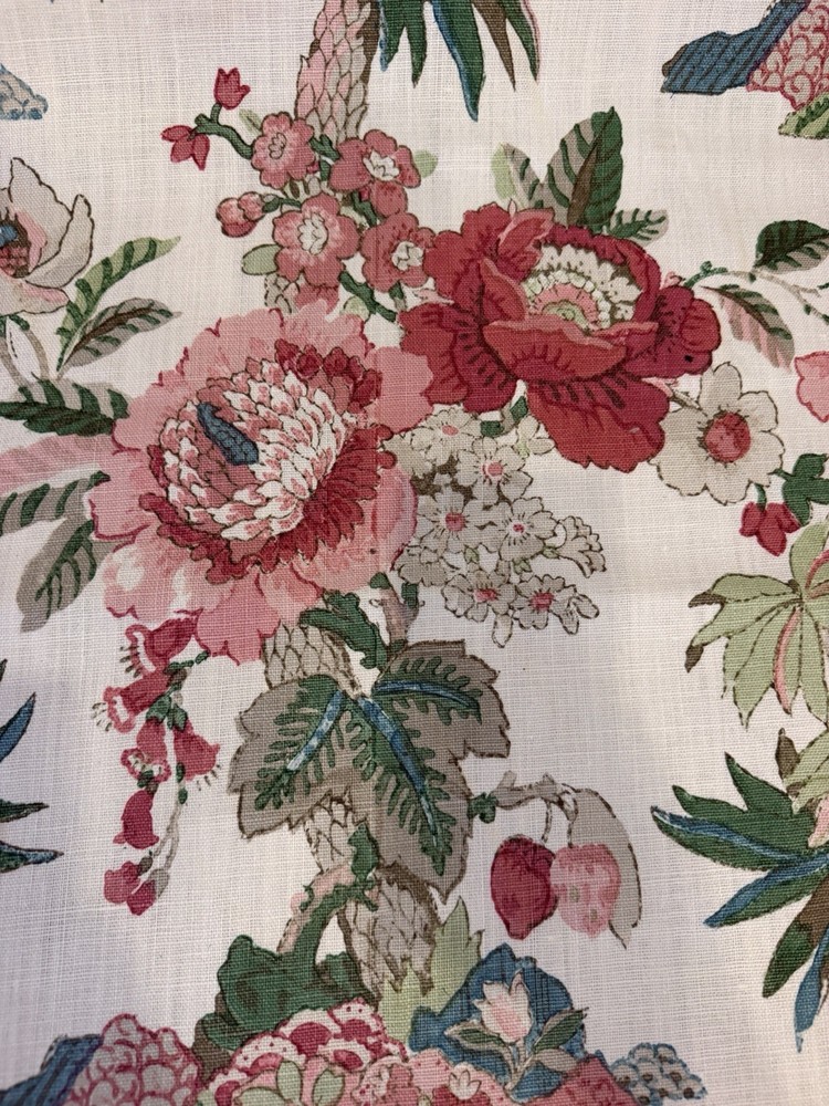 Schumacher 176780 Floribunda Document Linen Fabric 2 Yards