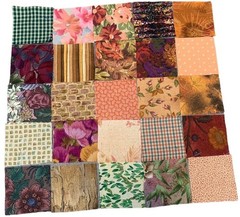 100 Pieces 2” Precut Cotton Fabric Squares Assorted Patterns Color Quilting