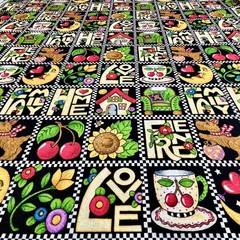 Mary Engelbreit Fabric Love Family Friend Home Patch ME Ink 2000 BY THE YARD