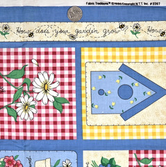 VTG Garden Cheater Quilt 36 Blocks Fabric Traditions NTT 2267 Cotton Fabric 1 YD