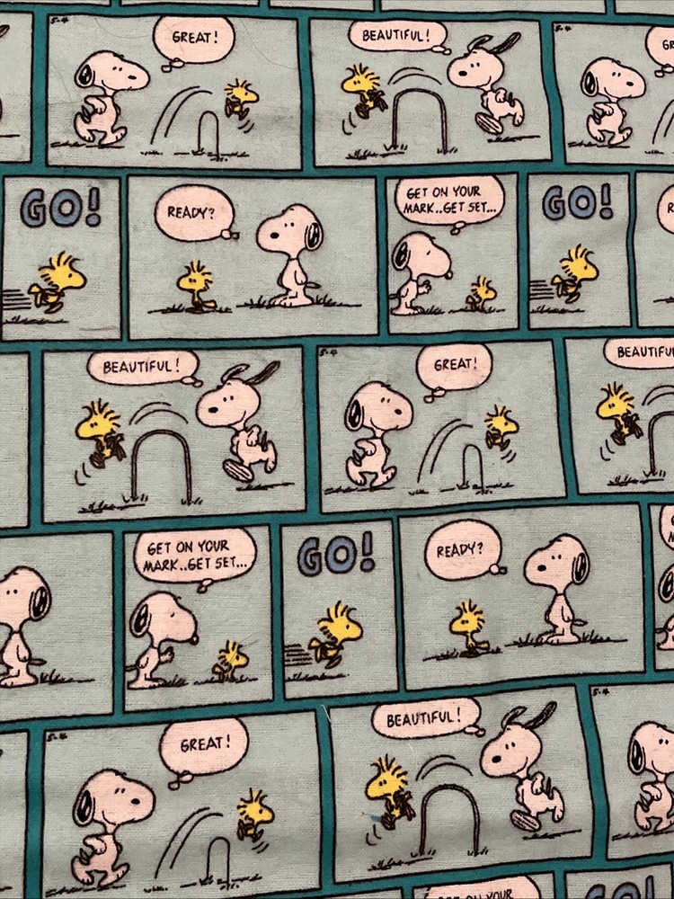1 YARD + 26 INCHES Snoopy & Woodstock Peanuts FLANNEL Sewing Fabric