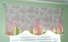 Drapery Upholstery Fabric 100% Cotton Duck Jamestown Toile – Baby Pink / White