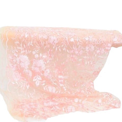 PINK LACE Material 6 Yards Casa Embellish Gardenia NEW on SPOOL Fabric