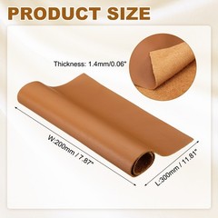 Genuine Leather Sheet, 7.9″x11.8″ Full Grain Leather Pieces, Light Brown