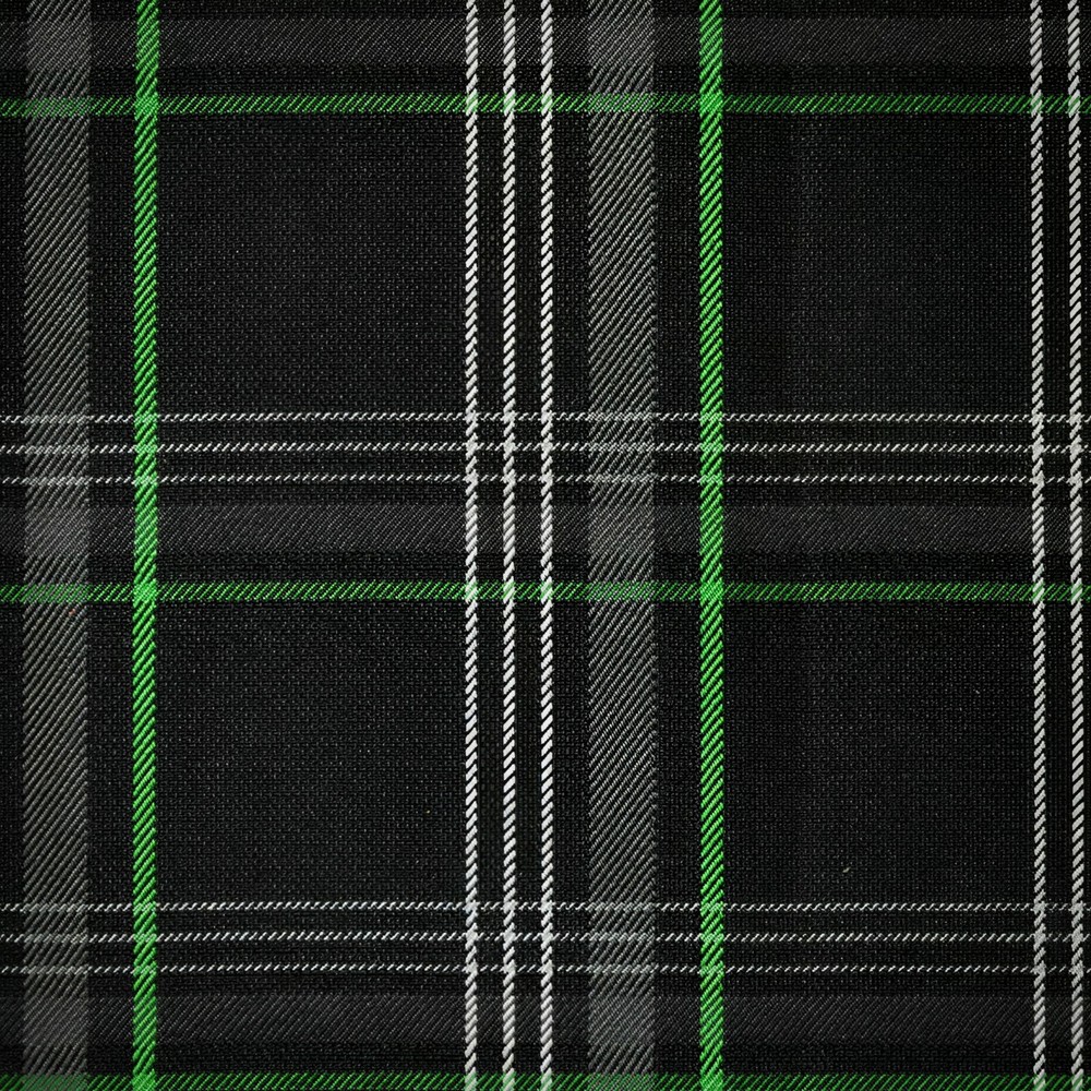 Green GTI Plaid Car Upholstery Fabric – VW Golf MK7- 3mm Foam – 59″ – 150cm- Car