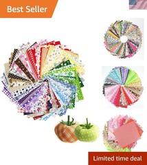 Artisan-Quality 60 Pcs Patchwork Fabric Bundle – Colorful Patterns for Quilting