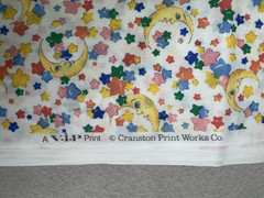 Cranston Cotton Fabric Moon & Stars Print 44×132 Yardage Nursery Craft Nostalgic
