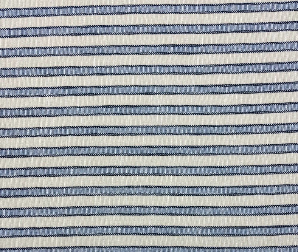 BALLARD DESIGNS BYARS BLUE InsideOut® PERFORMANCE STRIPED FABRIC BY YARD 54″W