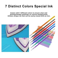 smrtcol 7-Color Heat Erasable Fabric Markers with 1 Count (Pack of 28), 28pcs