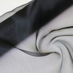1 Yard Wholesale Black 100% Mulberry Silk Organza Fabric Gauze Tecido