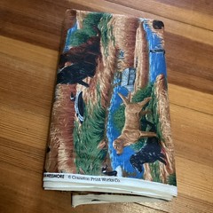 Cranston Print Works Fabric 2 Yards x 45″ By Joan Messmore – Hunting Dogs Ducks