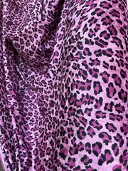 5 Yards x 60” Width VALENTINE SPECIAL! Pink Velvet Animal Leopard Print Fabric