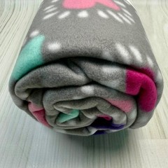 Joann Fabrics Lightweight Blizzard Fleece Gray with Multi Colors 2 Yards