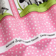Susybee Lal the Lamb Quilt Panel 36″ Pink, Fabric by Cut Yard, Pink