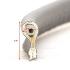 Malibu Boat Pipe Cord Welting 24008W-LGP-00CF | Gray 1/4 Inch (YD)