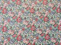 Vintage Stanley King Studios Screen Print Floral Fabric