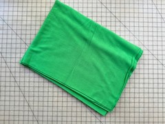 Vtg Green Tube Jersey Knit Fabric 2.25 Yards