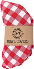 Handmade Reusable Cotton Fabric Bowl Covers – Two Layers of Fabric Set of 3, …