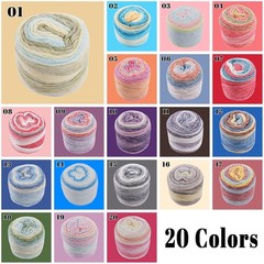100g/roll Colorfulful Candy Bean Scarfs Mohair Yarn Special Knitting Wool Ball