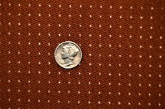 65 yd Rust Brown Dots Fabric Highly Decorative Fashion Upholstery Drapery Txic