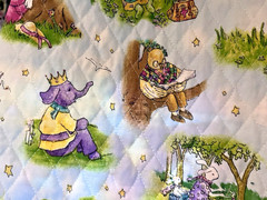 VTG “Birthday Owl & Talking Tree” by Flavia Weedn Pre Quilted Panel Crib Quilt