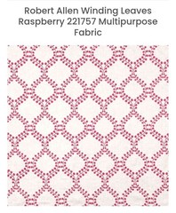 Robert Allen Winding Leaves Raspberry Fabric-SOLD BY THE YARD-21 YARDS AVAILABLE