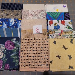 LOT OF 15 FAT QUARTERS COTTON FABRIC ASSTD COLORS & DESIGNS lot 6