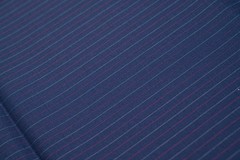 Vintage Drago Super 130’s Wool – 2.4m – 240g – Navy Pinstripe w/ Burgundy & Azur